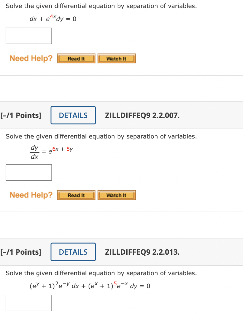 Solved Solve The Given Differential Equation By Separation | Chegg.com