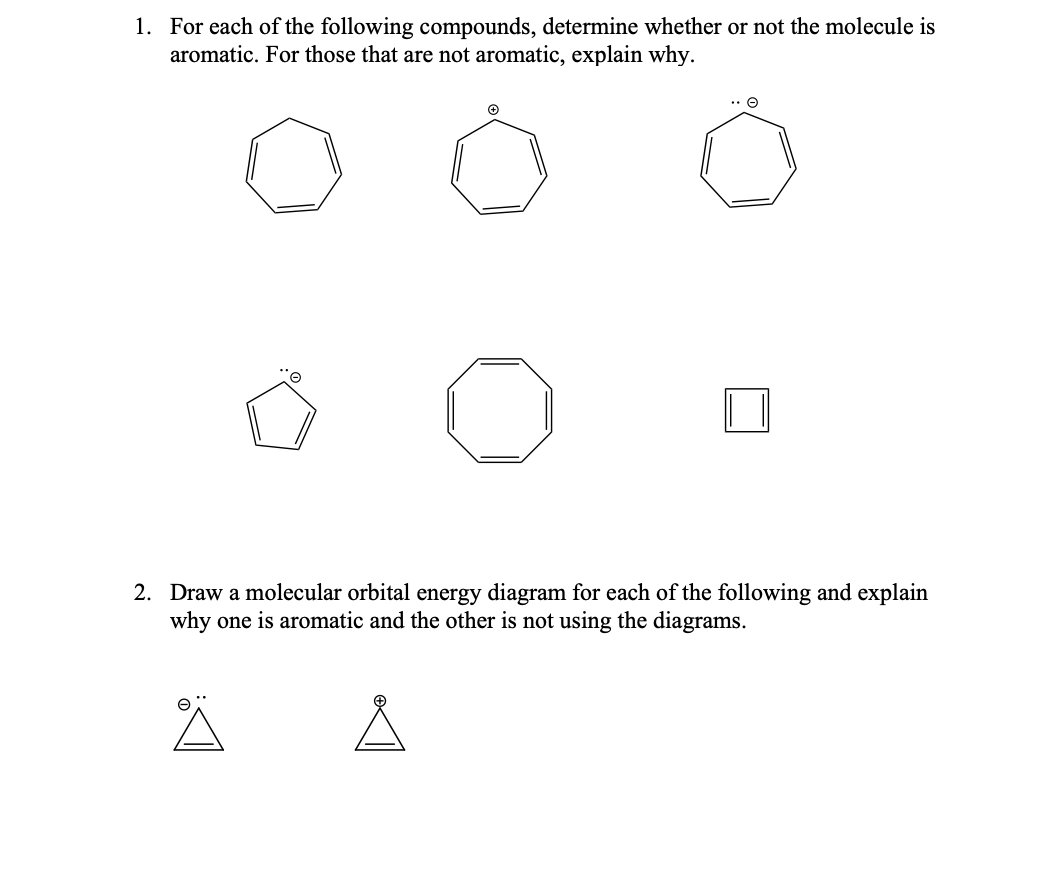 Solved 1. For each of the following compounds, determine | Chegg.com