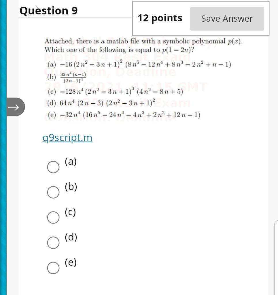 Solved Question 9 12 Points Save Answer Attached There Is A Chegg Com