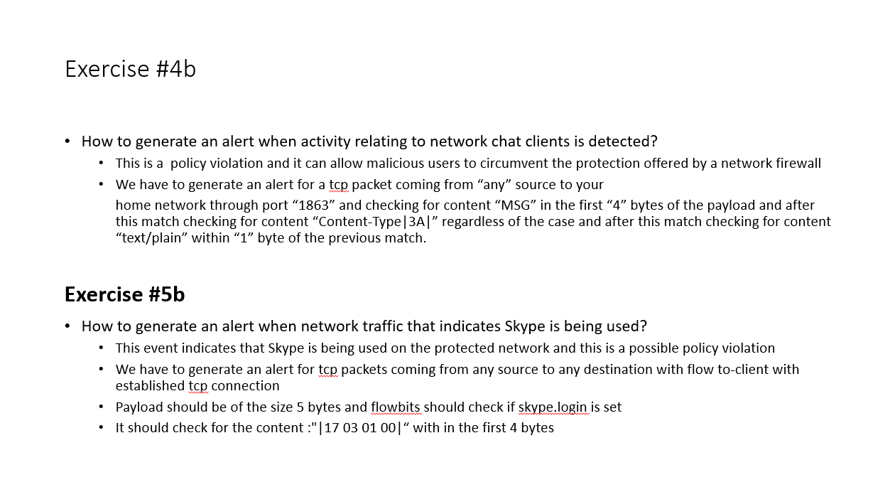 Exercise #4b • How to generate an alert when activity | Chegg.com