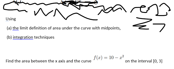 Solved Using 영 - ㄱ (a) the limit definition of area under | Chegg.com