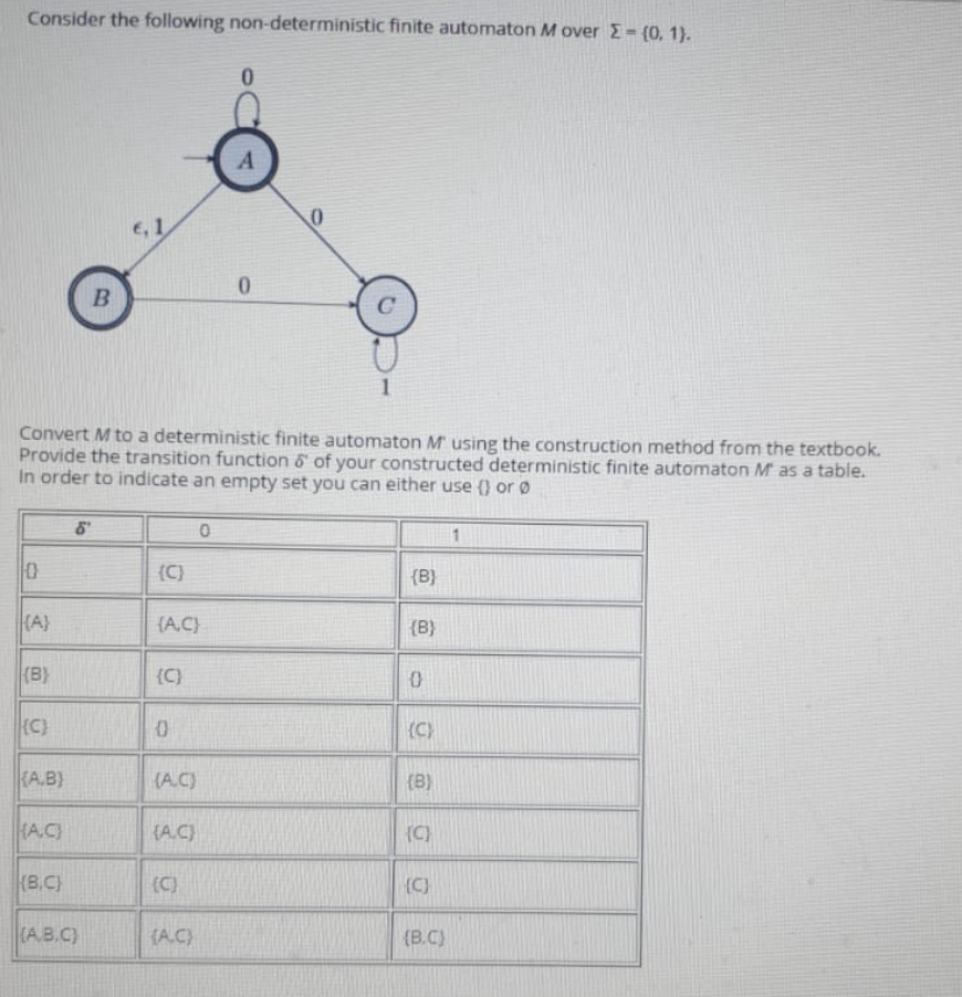 Solved Consider The Following Non-deterministic Finite | Chegg.com