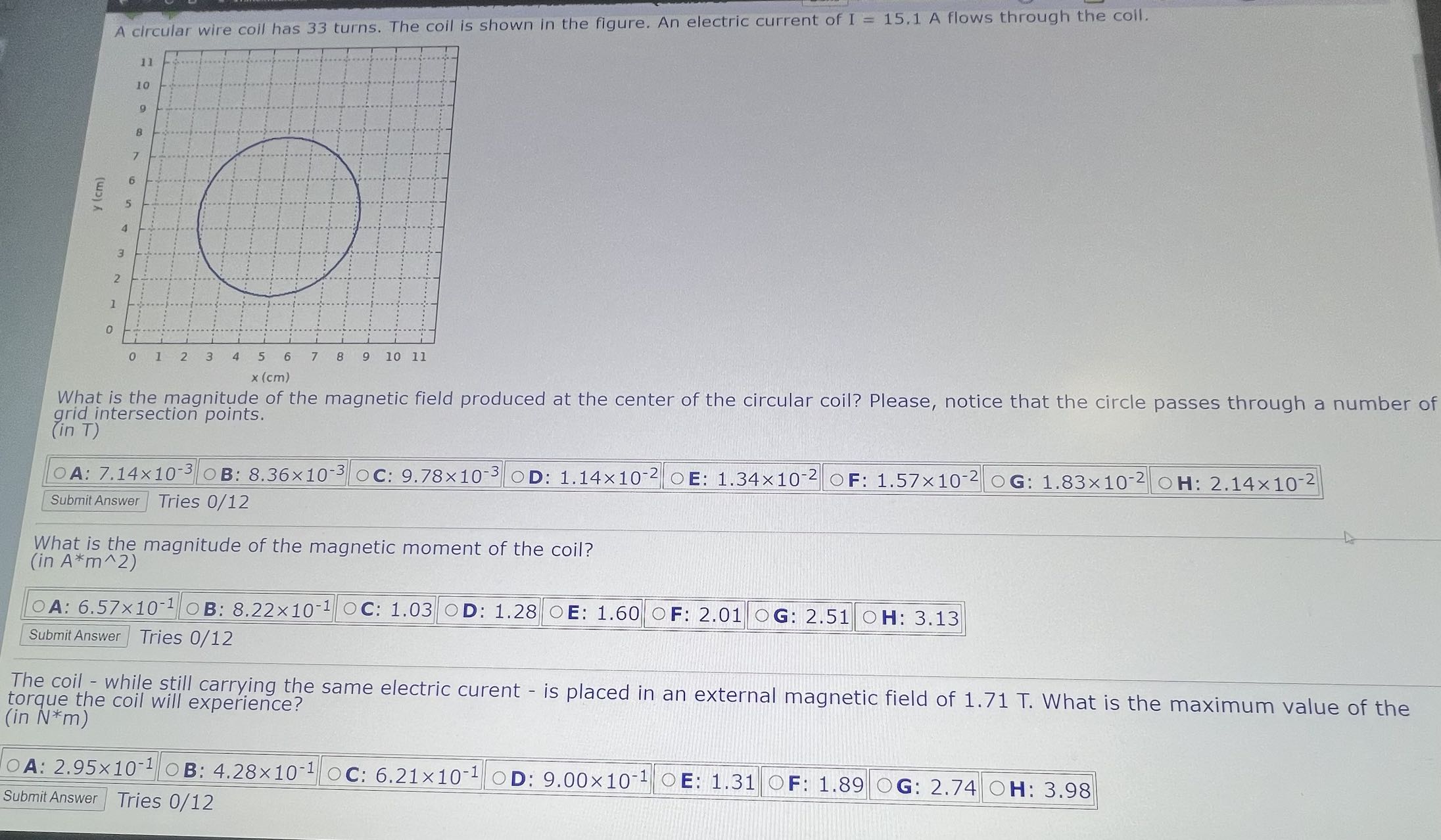 Solved What is the magnitude of the magnetic field produced | Chegg.com