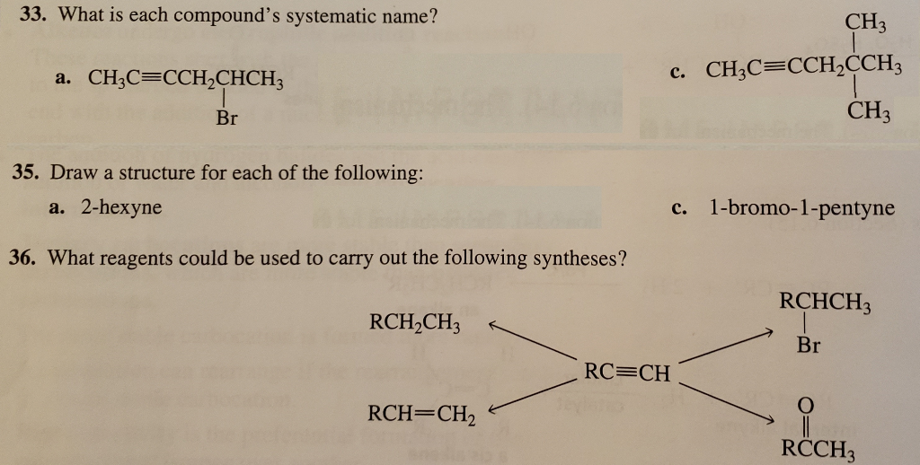 Solved 33. What is each compound's systematic name? CH3 c. | Chegg.com