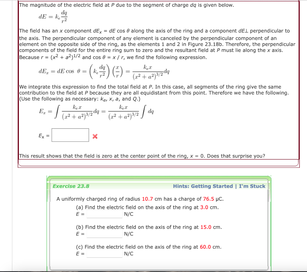 Solved The magnitude of the electric field at P due to the | Chegg.com