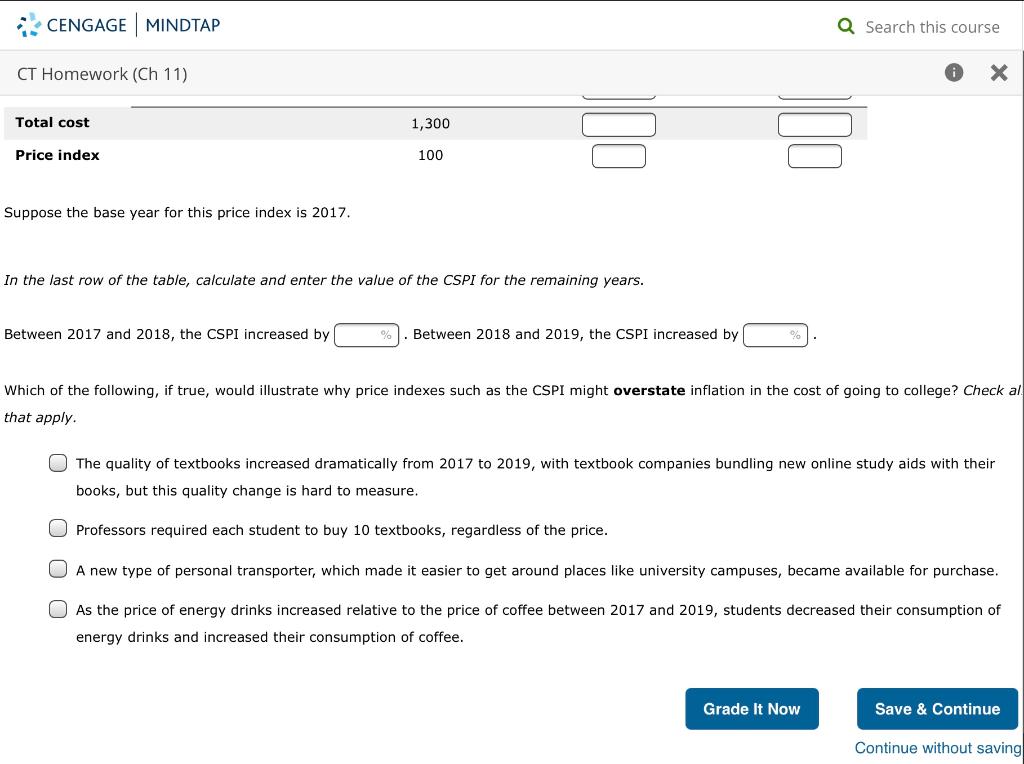 Solved 1. Calculating Inflation Using A Simple Price Index | Chegg.com