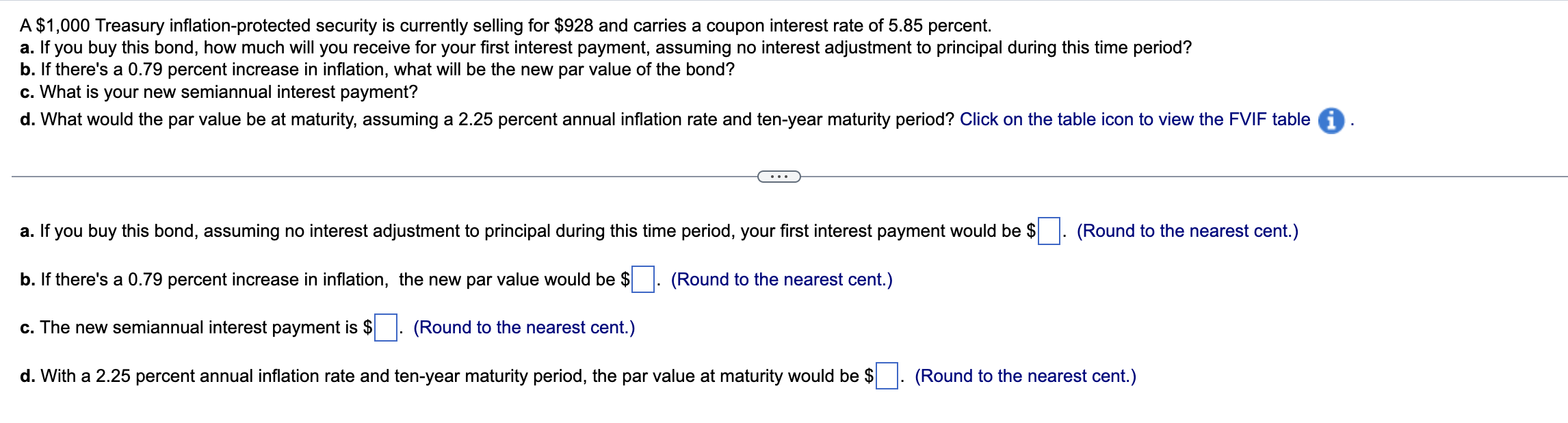 Solved A $1,000 Treasury Inflation-protected Security Is | Chegg.com