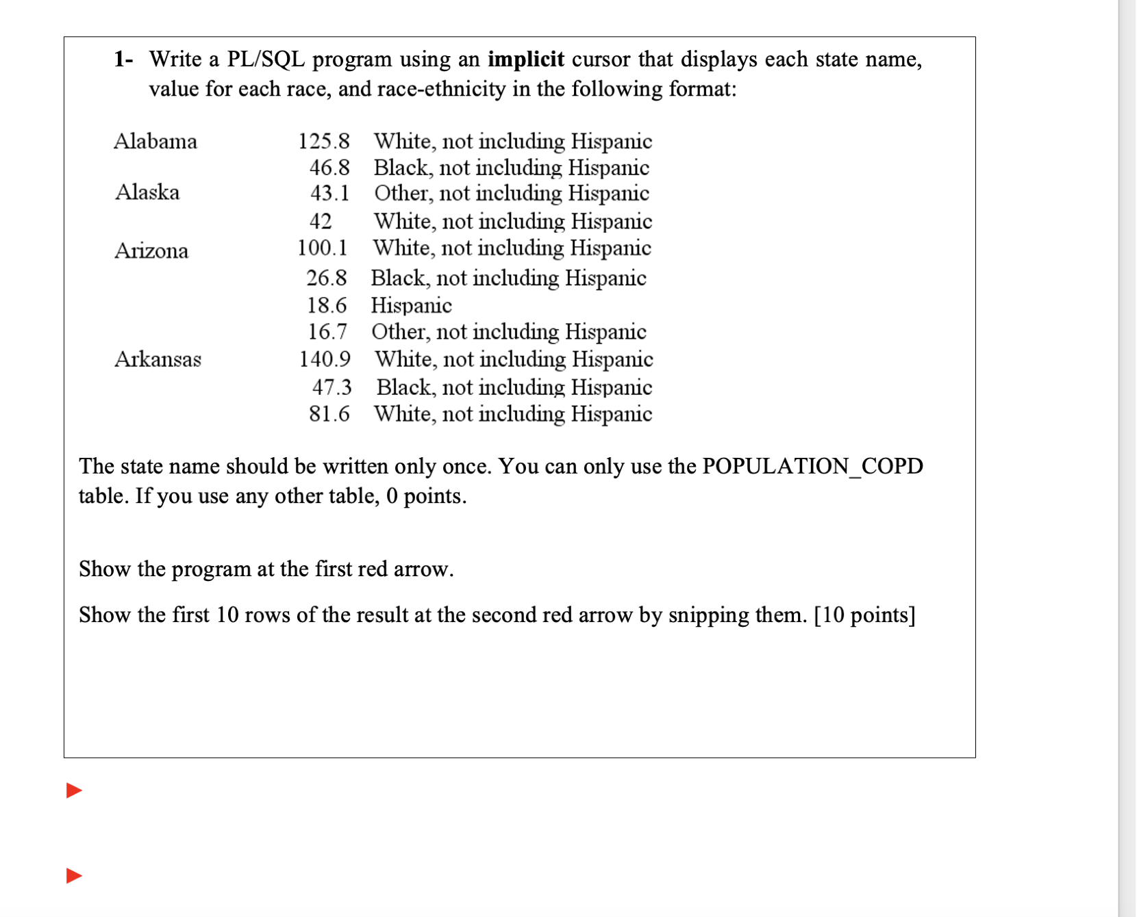 Solved 1 write a pl sql program using an implicit cursor chegg