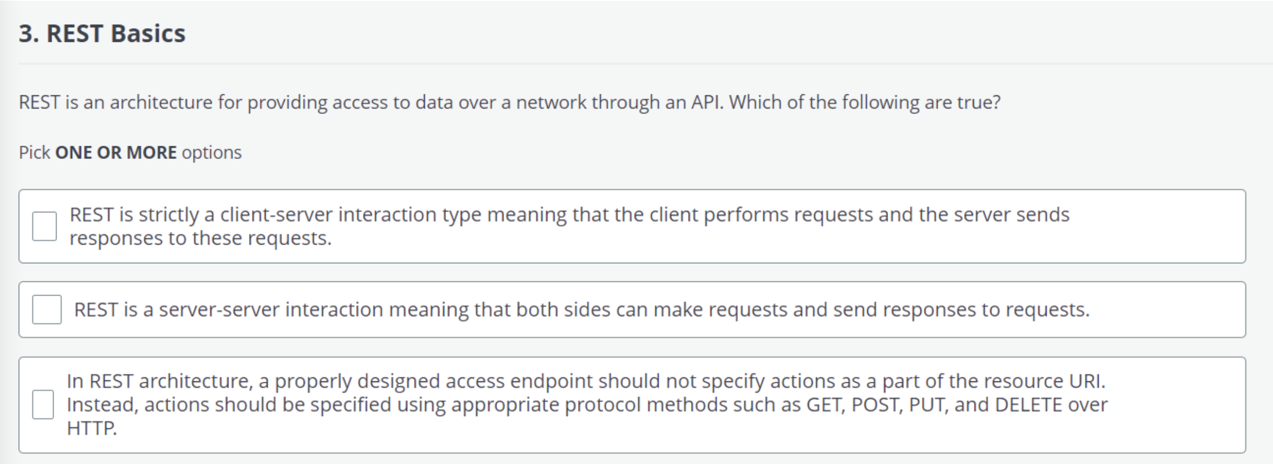 Solved 3. REST Basics REST is an architecture for providing