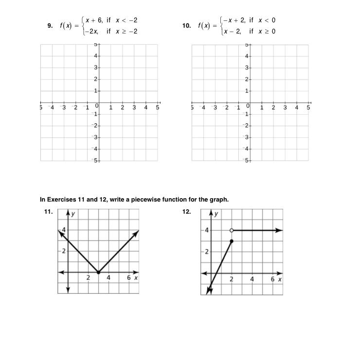 Solved 9. f(x)={x+6,−2x, if x