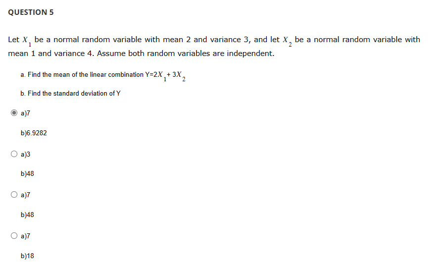 Solved Let X1 be a normal random variable with mean 2 and | Chegg.com