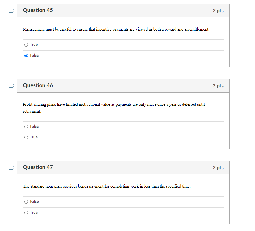 Solved Question 45 2 pts Management must be careful to | Chegg.com