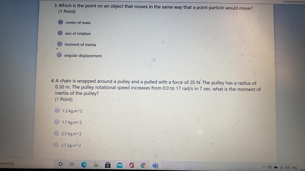Solved 3. Which is the point on an object that moves in the | Chegg.com