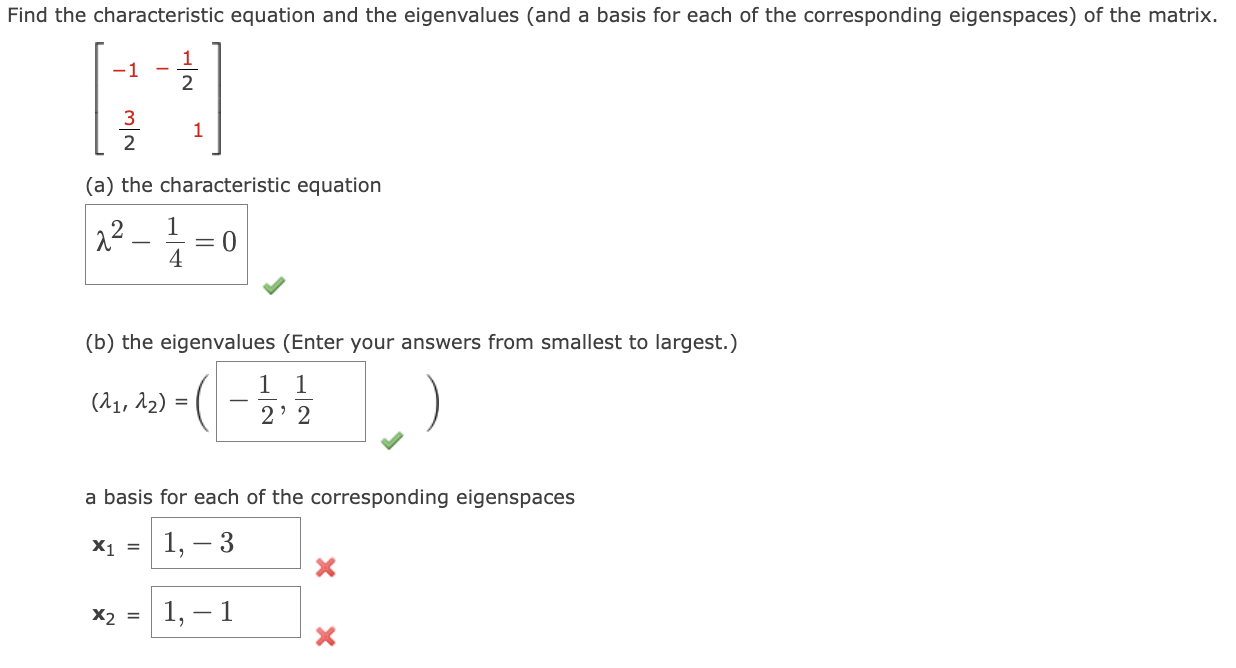 Solved Find the characteristic equation and the eigenvalues | Chegg.com