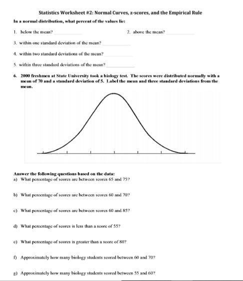 homework 2 normal distribution and z scores