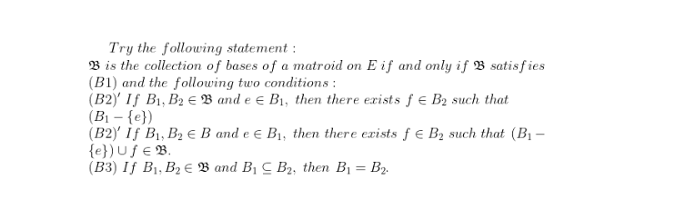 Solved Try the following statement : B is the collection of | Chegg.com