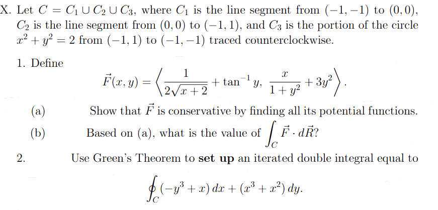 Solved K. Let C=C1∪C2∪C3, where C1 is the line segment from | Chegg.com