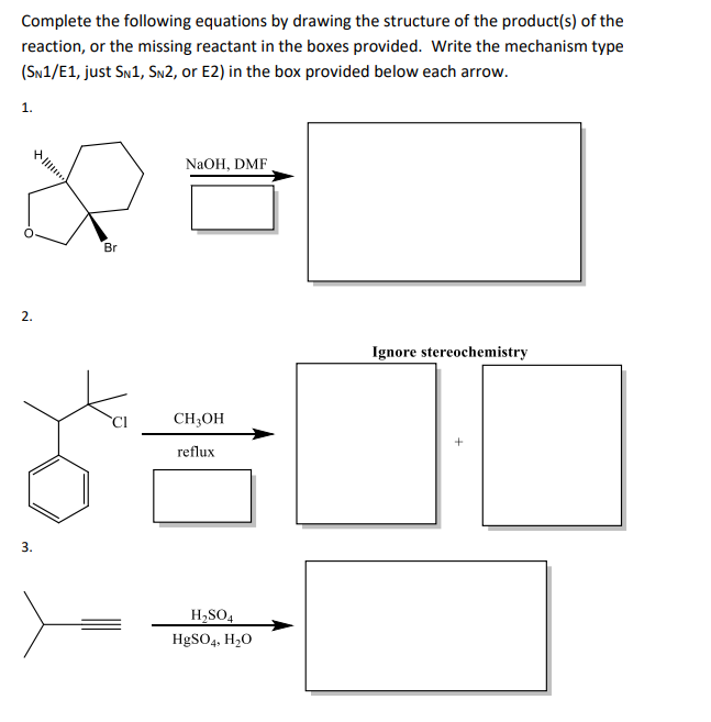 Solved Complete the following equations by drawing the | Chegg.com