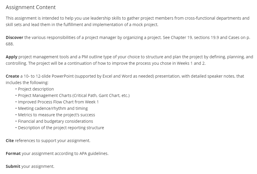 Assignment Content This assignment is intended to | Chegg.com