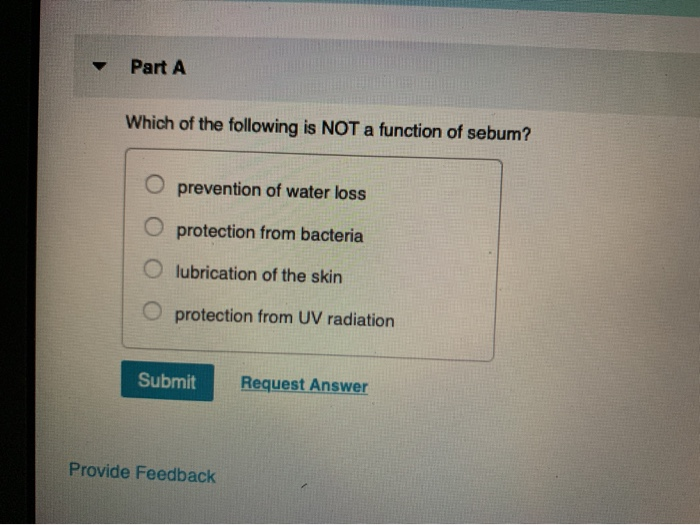 Solved Part A Which of the following is NOT a function of | Chegg.com