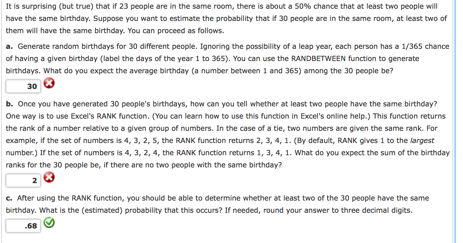 Solved It is surprising (but true) that if 23 people are in | Chegg.com