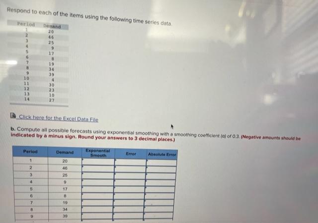 Solved Respond to each of the items using the following time | Chegg.com