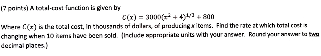 cost functions: a complete guide | datacamp Images... Solved (7 points) A total-cost function is given by C(x) = | Chegg.com