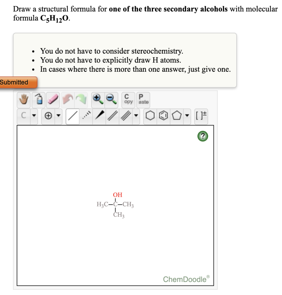 Solved Draw a structural formula for the one tertiary Chegg com
