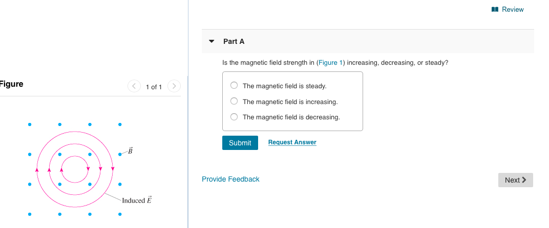 Solved Review Part A Is the magnetic field strength in | Chegg.com