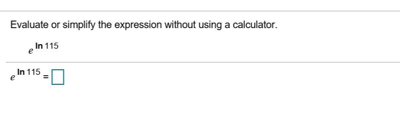 Solved Evaluate or simplify the expression without using a | Chegg.com