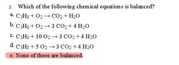 Solved Which of the following chemical equations is | Chegg.com
