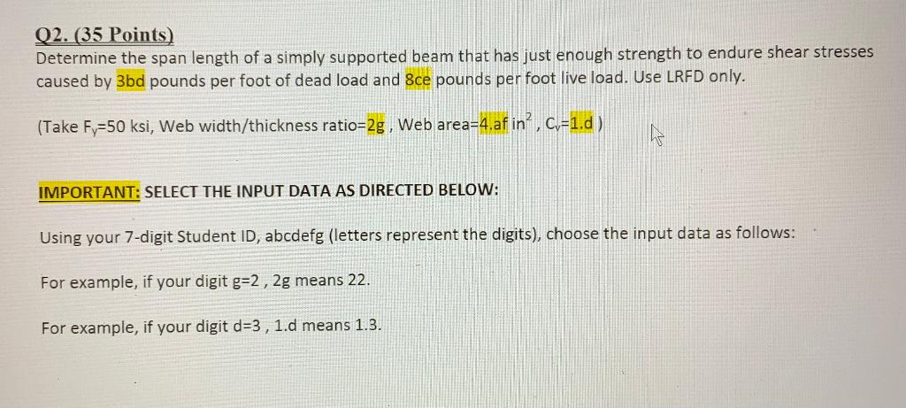 Solved Determine the span length of a simply supported beam | Chegg.com