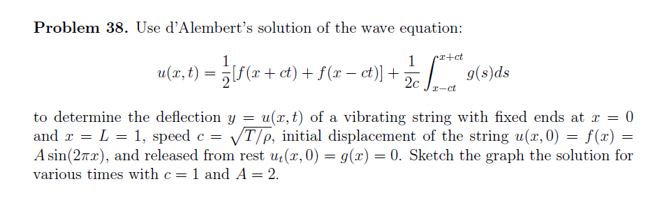 Solved K Problem 36 A String Has Fixed Ends Length L Chegg Com