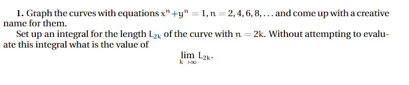 1. Graph the curves with equations | Chegg.com