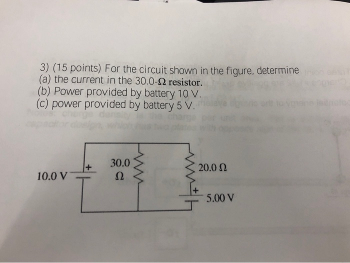 Solved 3) (15 points) For the circuit shown in the figure. | Chegg.com