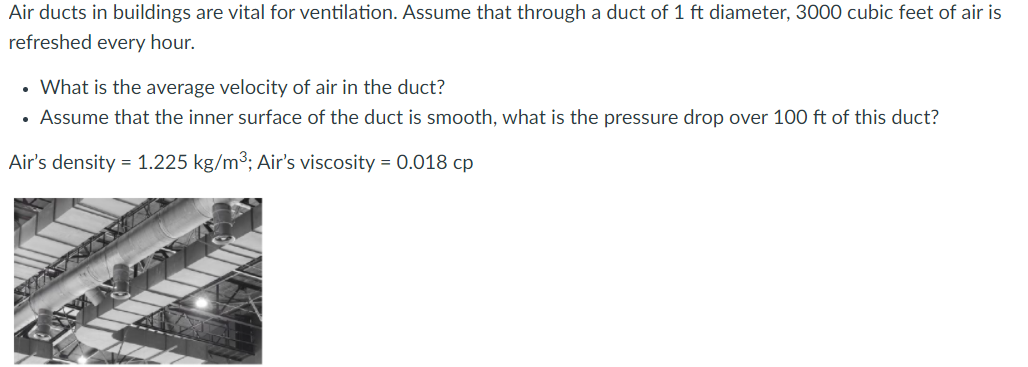 Solved Air ducts in buildings are vital for ventilation. | Chegg.com