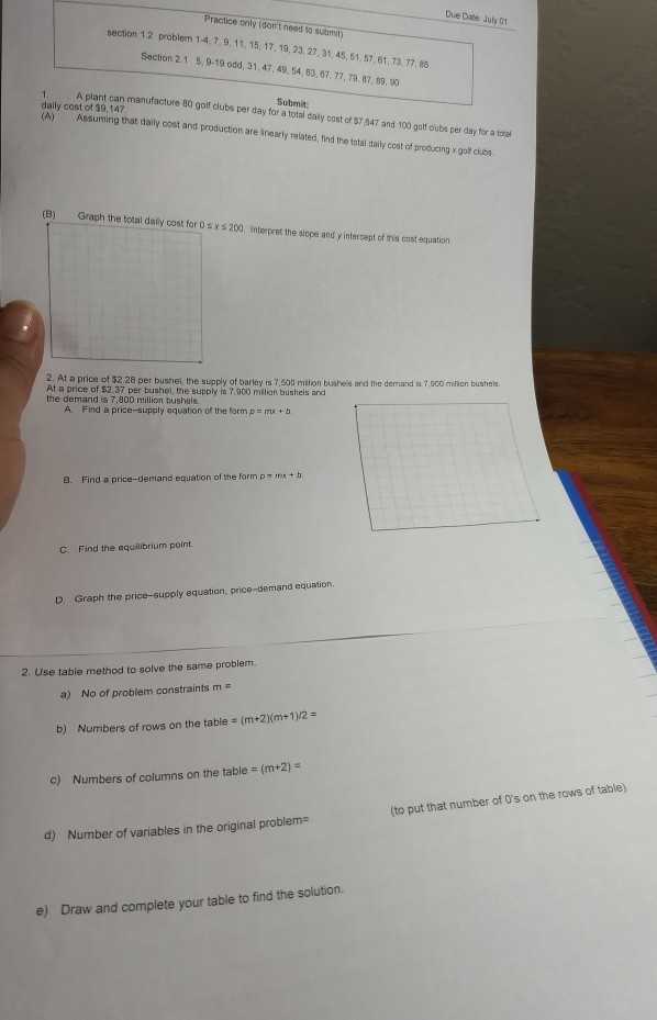 Solved Due Date July 01 Practice only (don't need to submit) | Chegg.com