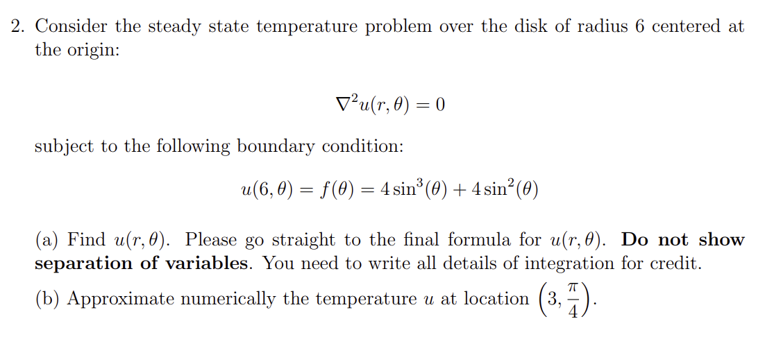 Solved Consider the steady state temperature problem over | Chegg.com