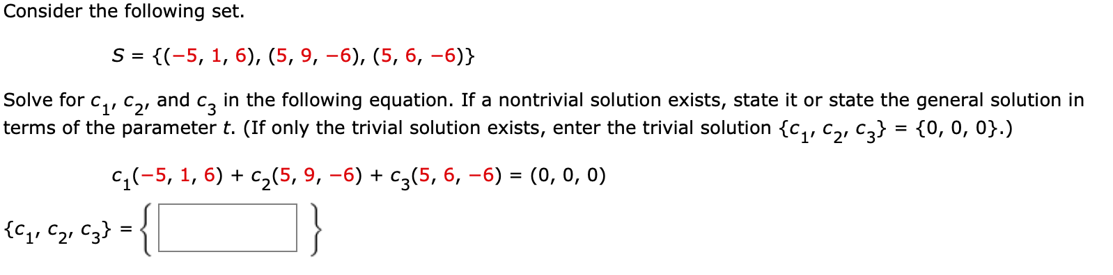 Solved Consider The Following Set. | Chegg.com