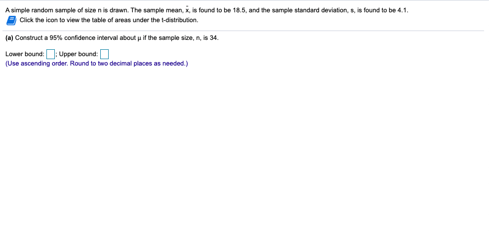 Solved A simple random sample of size n is drawn. The sample | Chegg.com
