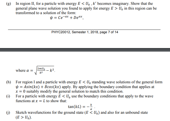 Solved [22 marks] Question 5 Consider the potential energy | Chegg.com
