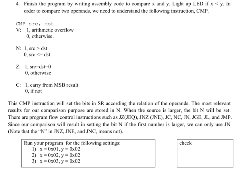 MSP430 Assembly Programming Intermediate Memory Map, | Chegg.com