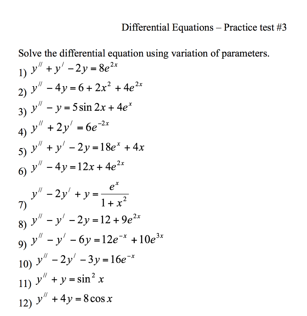 Differentials Worksheet Pdf Multiple Choice