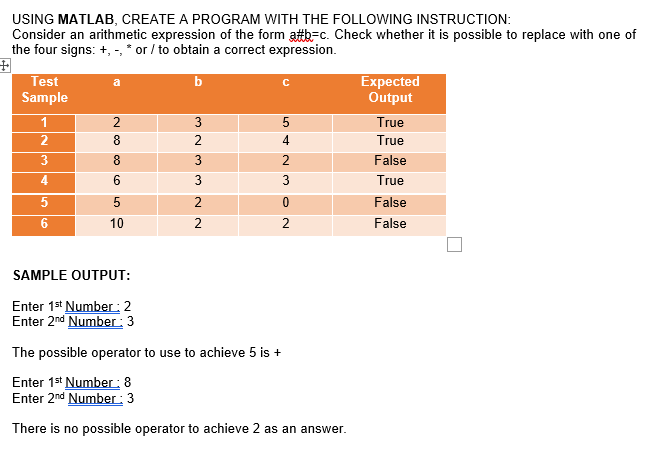 Solved USING MATLAB, CREATE A PROGRAM WITH THE FOLLOWING | Chegg.com