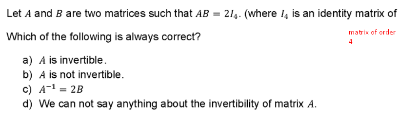 Solved Let A and B are two matrices such that AB = 214. | Chegg.com