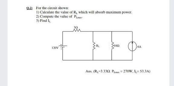 Solved 0.2) For the circuit shown: 1) Calculate the value of | Chegg.com