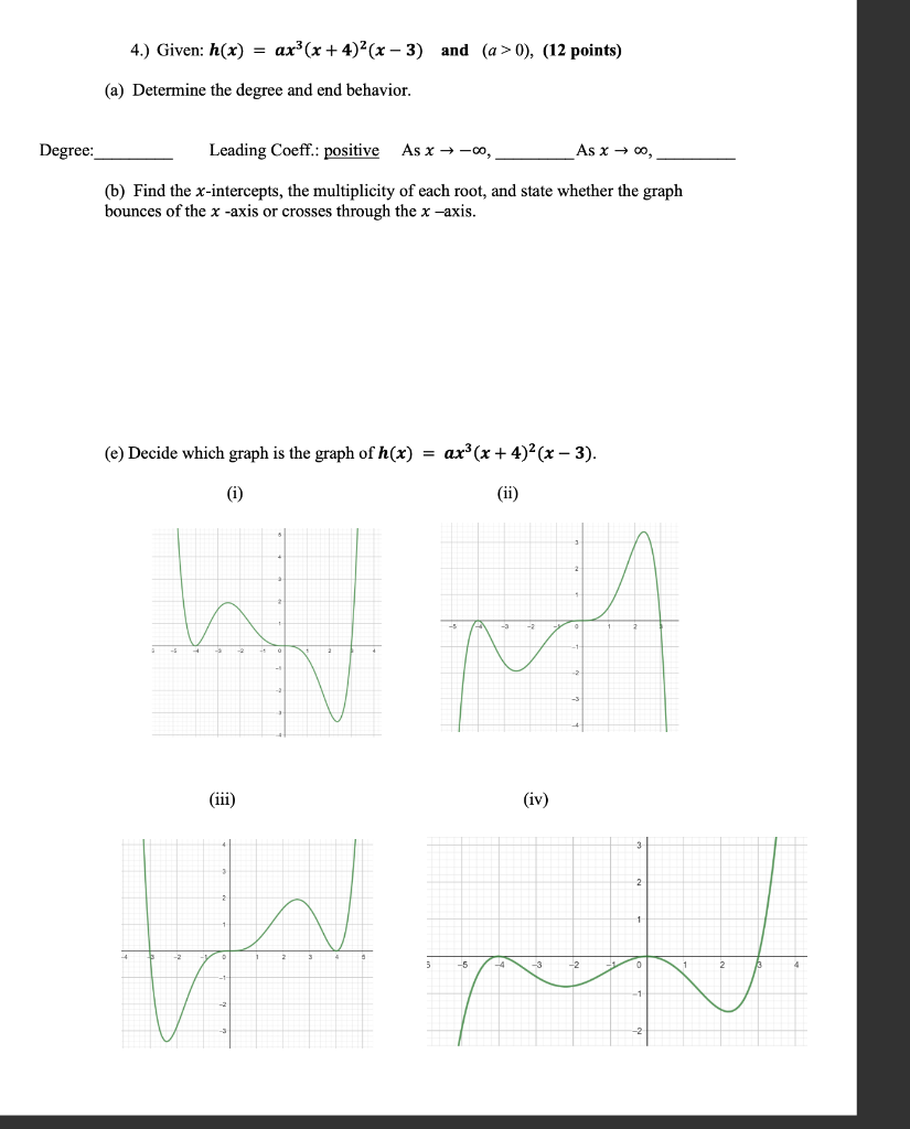 Solved 4 Given H x Ax x 4 x 3 And a 0 12 Chegg