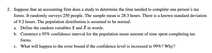 Solved 2. Suppose that an accounting firm does a study to | Chegg.com