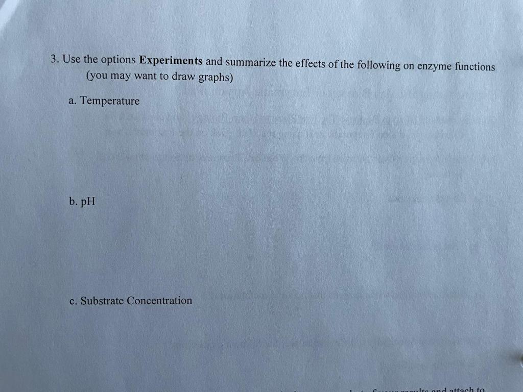 Solved Enzymes using BioMan Biology or Enzymatic App on iPad