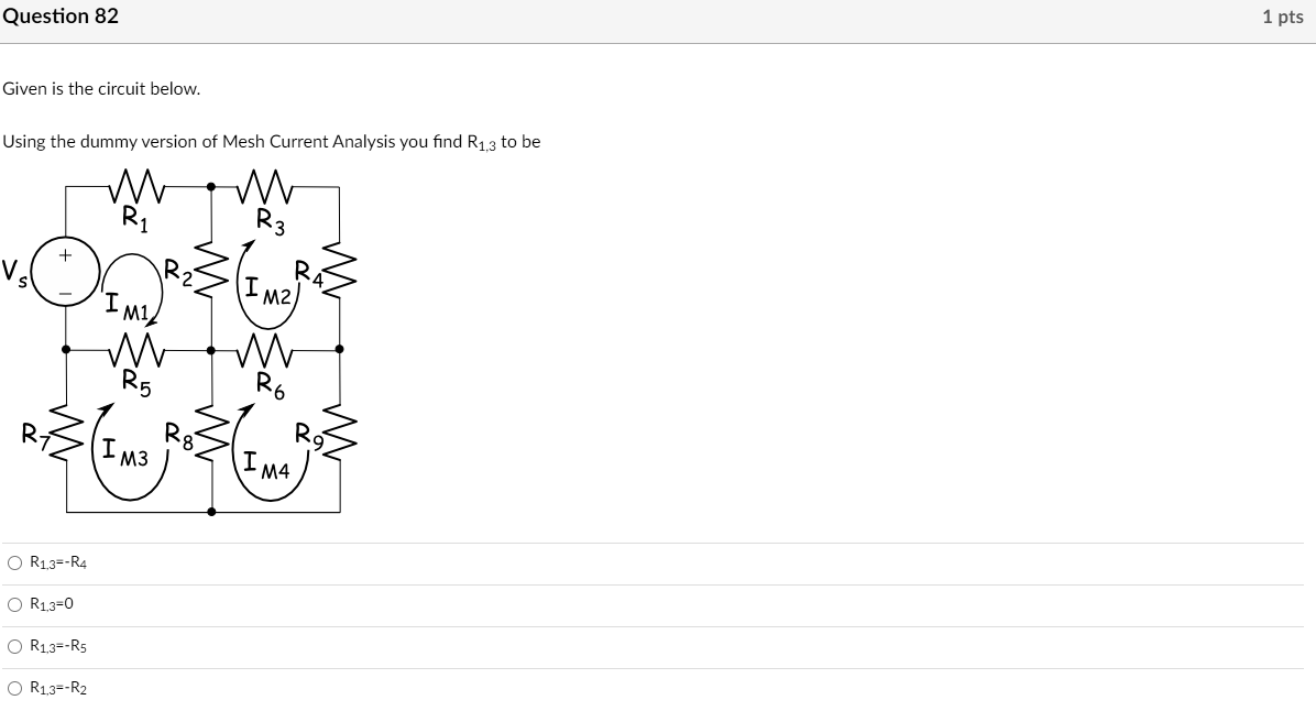 Solved Question 82 1 pts Given is the circuit below. Using Chegg